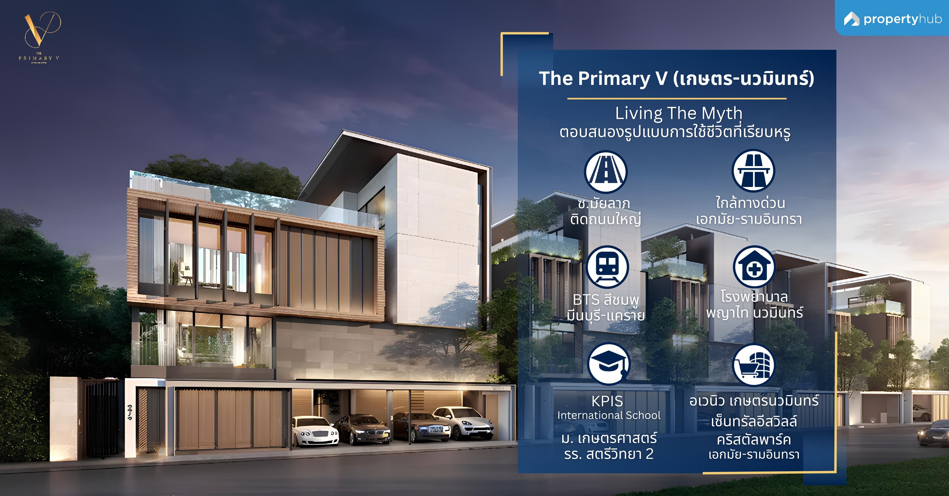 รีวิว The Primary V (เกษตร-นวมินทร์) บ้านเดี่ยวและบ้านแฝด ระดับ SUPER LUXURY